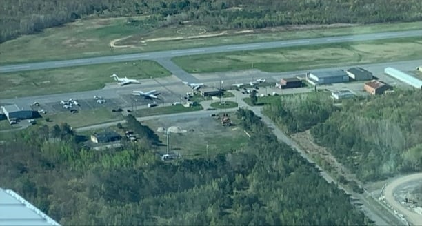Airial image of the Hazleton Airport