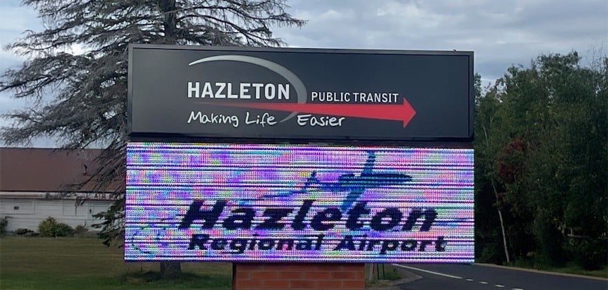 Hazleton Airport Sign